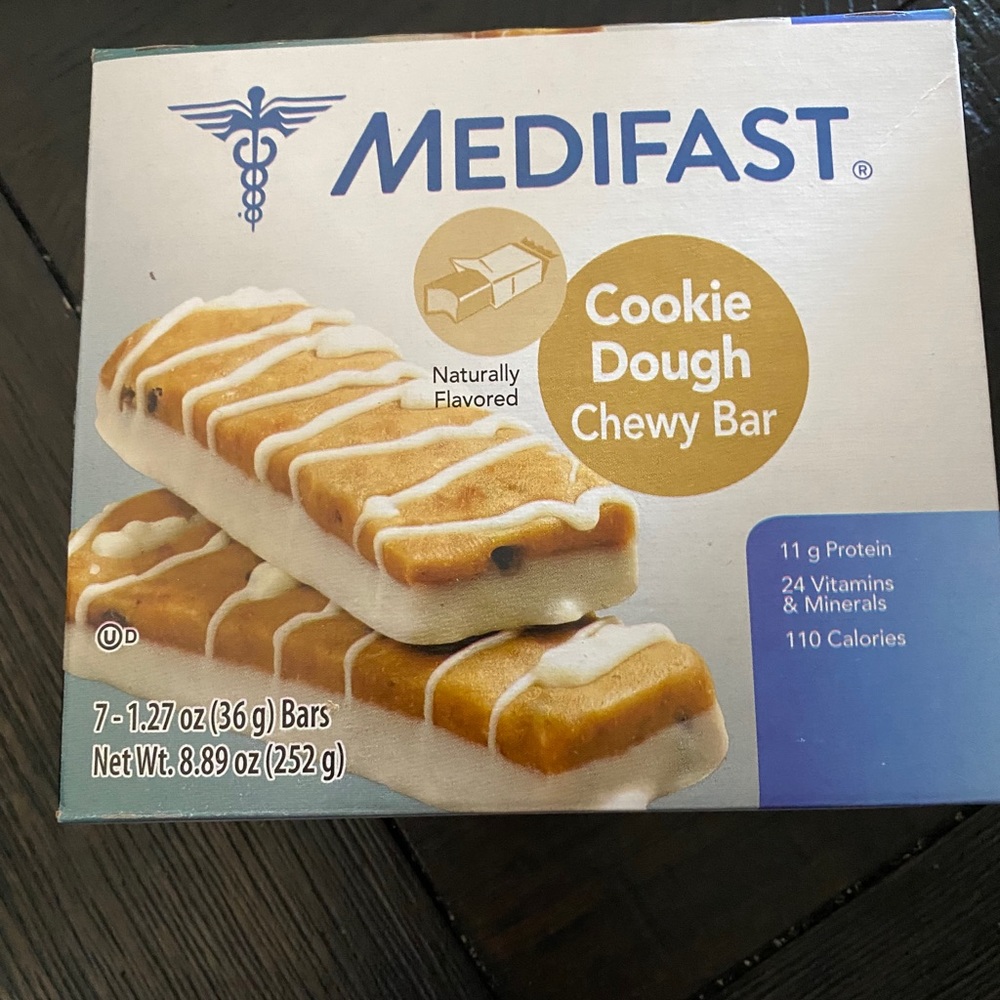 Optavia medifast cookie dough bars 7 in box